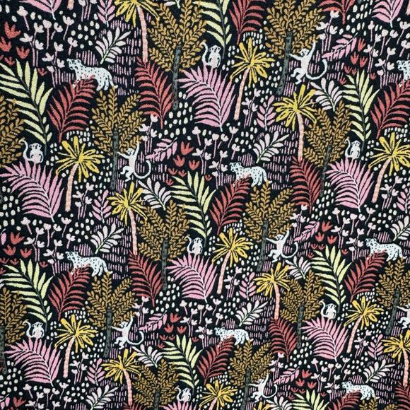 NEW LOFT Paradise Lost Dress M Jungle Animal Print Cinch Waist Twee Teacher Jess - Picture 2 of 10